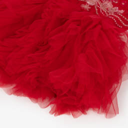 Tutu du Monde-Baby Girls Red Tulle Dress with Crystal Beads & Sequins | Childrensalon