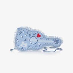 Tutu du Monde-Girls Blue Sequin Embellished Guitar Handbag (29cm) | Childrensalon