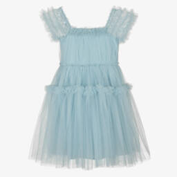Tutu du Monde-Girls Blue Tulle Ruffles Dress | Childrensalon