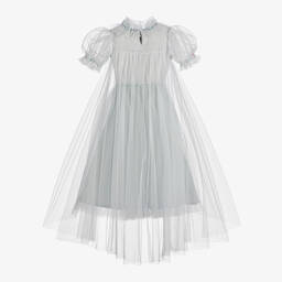 Tutu du Monde-فستان تول لون أزرق مزين بترتر | Childrensalon