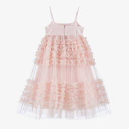 Tutu du Monde-Girls Glittery Pink Tulle Dress with Sequins & Ruffles | Childrensalon