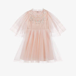 Tutu du Monde-Girls Light Pink Beaded Bodice Tulle Dress | Childrensalon