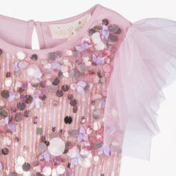 Tutu du Monde-Girls Lilac Pink Sequin Embellished Tulle Dress | Childrensalon