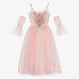 Tutu du Monde-فستان تول مزين بخرز لون زهري | Childrensalon