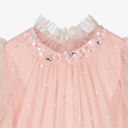 Tutu du Monde-Girls Pink Sequin Tulle Dress | Childrensalon