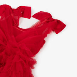 Tutu du Monde-Girls Red Sequinned Tulle Tiered Dress | Childrensalon