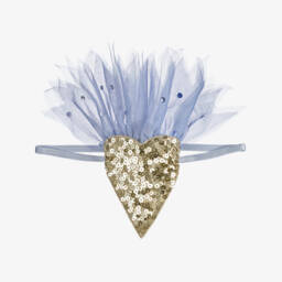 Tutu du Monde-Girls Tulle & Sequin Blue Bird Headband | Childrensalon
