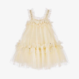 Tutu du Monde-Girls Yellow Tulle Sequin Dress | Childrensalon