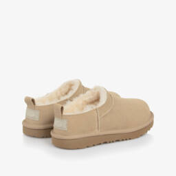 Une Fille-Beige Classic Micro Suede Boots | Childrensalon