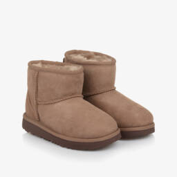 UGG-بوت كلاسيك ميني II جلد شامواه لون بني | Childrensalon