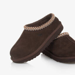 UGG-Brown Leather Tasman Mules | Childrensalon