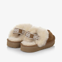 UGG-شبشب جلد شامواه لون بني للبنات | Childrensalon