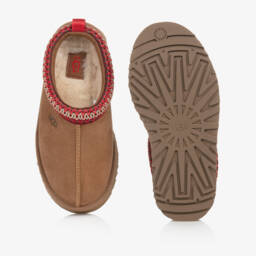 UGG-Brown Suede Leather Tazz Mules | Childrensalon