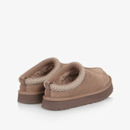 UGG-Brown Suede Leather Tazz Mules | Childrensalon