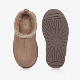 UGG-Brown Suede Leather Tazz Mules | Childrensalon