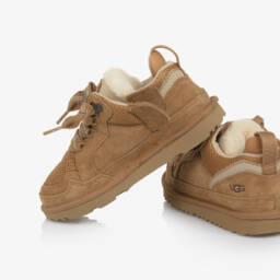 UGG-Brown Suede Lowmel Trainers | Childrensalon