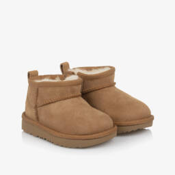 iDO-Girls Red & Beige Cotton Leggings Set with Glittery Bows | Childrensalon