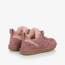 Une Fille-Girls Pink Suede Lowmel Trainers | Childrensalon