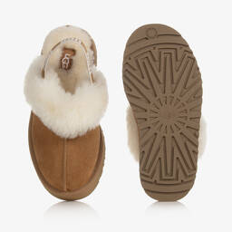 UGG-شبشب سلايد جلد شامواه للبنات | Childrensalon