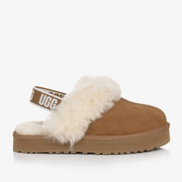 UGG-شبشب سلايد جلد شامواه للبنات | Childrensalon