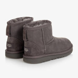 UGG-بوت Mini II جلد شامواه لون رمادي | Childrensalon