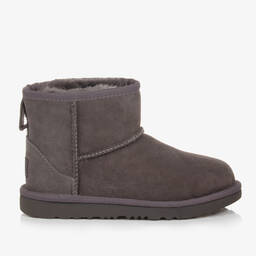 UGG-بوت Mini II جلد شامواه لون رمادي | Childrensalon