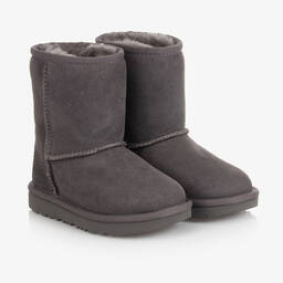 UGG-Grey Classic Suede Boots | Childrensalon