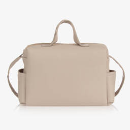 Uzturre-Beige Faux Leather Changing Bag (41cm) | Childrensalon