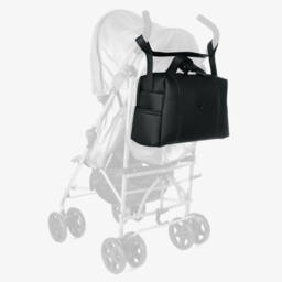 Uzturre-Black Faux Leather Changing Bag (41cm) | Childrensalon