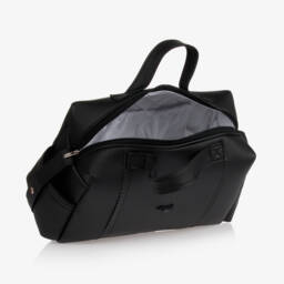 Uzturre-Black Faux Leather Changing Bag (41cm) | Childrensalon