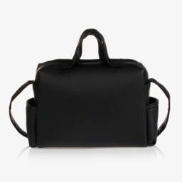 Uzturre-Black Faux Leather Changing Bag (41cm) | Childrensalon
