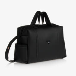 Uzturre-Black Faux Leather Changing Bag (41cm) | Childrensalon