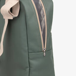 Uzturre-Green Faux Leather Changing Backpack (37cm) | Childrensalon