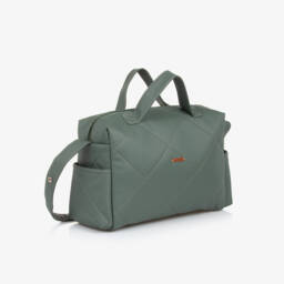 Uzturre-Green Faux Leather Changing Bag (36cm) | Childrensalon