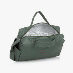 Uzturre-Green Faux Leather Changing Bag (36cm) | Childrensalon