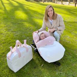 Uzturre-Pink Car Seat Baby Nest (75cm) | Childrensalon