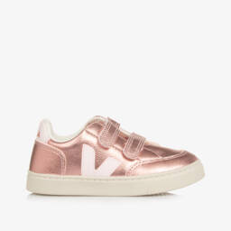 VEJA-حذاء رياضي جلد لون بنفسجي للبنات | Childrensalon