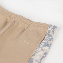 Versace-Boys Beige Cotton Barocco Joggers | Childrensalon