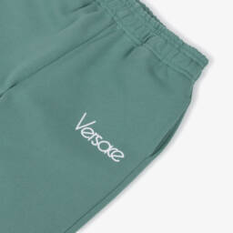 Versace-Boys Green Cotton Joggers | Childrensalon