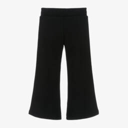 Versace-Girls Black Cotton Jersey Trousers | Childrensalon
