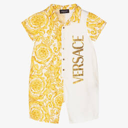 Versace-Gold Barocco Baby Shortie | Childrensalon