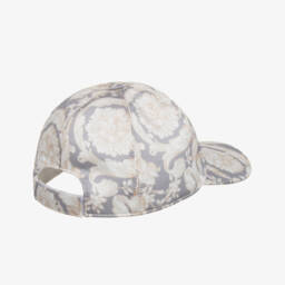 Versace-Grey Barocco Cap | Childrensalon