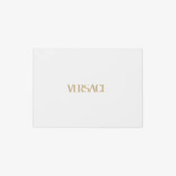 Versace-Ivory & Beige Cotton Baby Ankle Socks (2 Pack) | Childrensalon