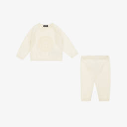 Versace-Ivory Cotton & Cashmere Trouser Set | Childrensalon