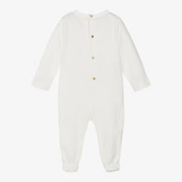 Versace-أفارول بيبي غرو بطبعة شعار قطن لون عاجي للأطفال | Childrensalon