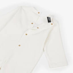 Versace-أفارول بيبي غرو بطبعة شعار قطن لون عاجي للأطفال | Childrensalon