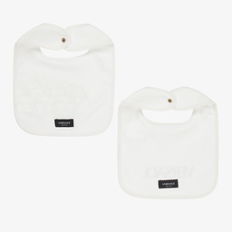 Versace-Ivory & Gold Bibs (2 Pack) | Childrensalon