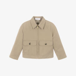 Khaki Beige Gabardine Jacket