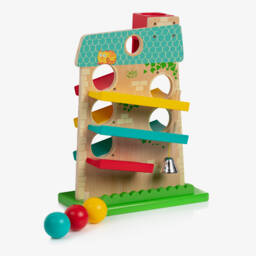Vilac-Blue Wooden House Activity Toy Set (35cm) | Childrensalon