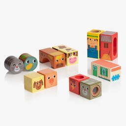 Vilac-Wooden Farm Musical Blocks (8cm) | Childrensalon